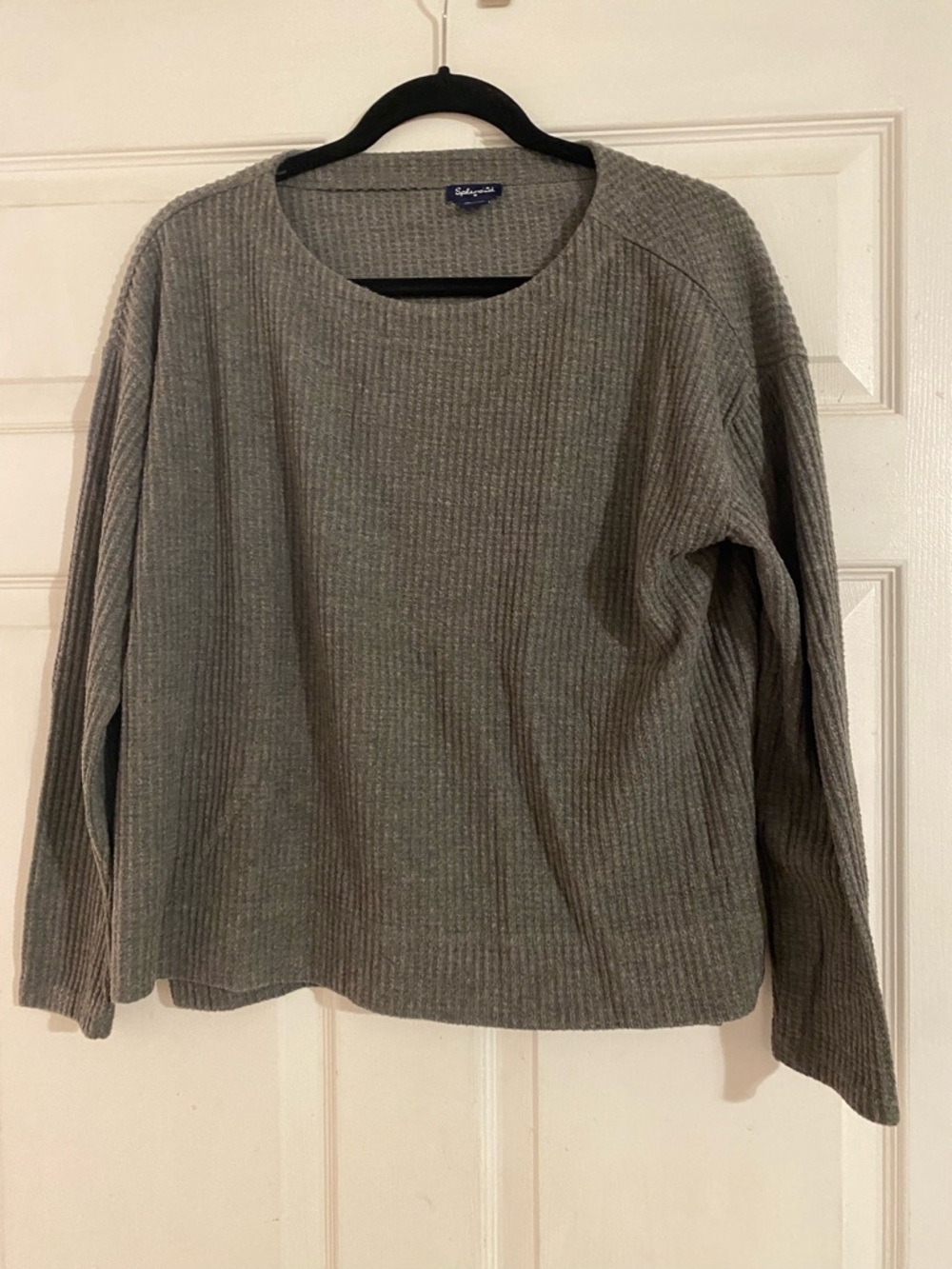 Splendid Gray Ribbed Knit Sweater